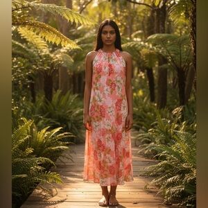 Chadwick’s ladies, size 14, long silk dress sleeveless back zip excellent cond.